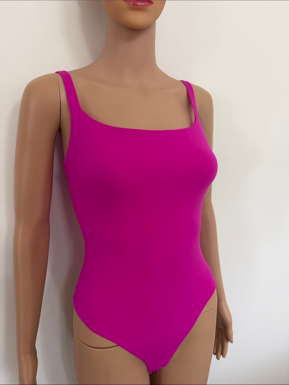 SKIMS Hot Pink Scoop-Neck Bodysuit